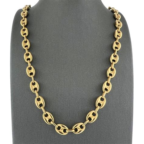 gucci link necklace mens free shipping|gucci gold chains for men.